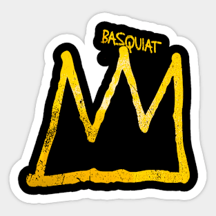 basquiat gold Sticker